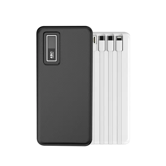 Portable Charger, Power Bank 10000mAh, Comes with a Four Wire Charging Power Supply for Fast Charging