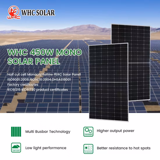 Factory 182mm Half Cell Solar PV Modules 410W 550W 700W 144cells Photovoltaic Perc Hjt Mono Solar Panel Price for Home Commercial Solar Power Energy System